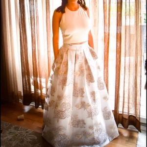 2 piece prom dress